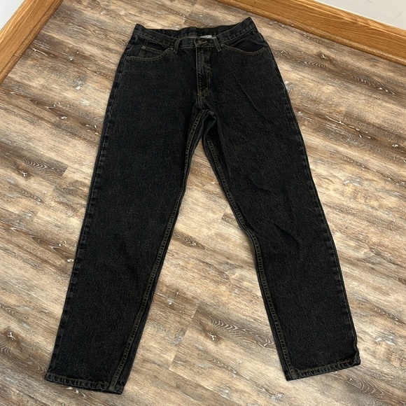 Vintage Brittania Men's Jeans Black Size 31 x 32 (Labeled 33 x 32) Straight Leg - Picture 8 of 15